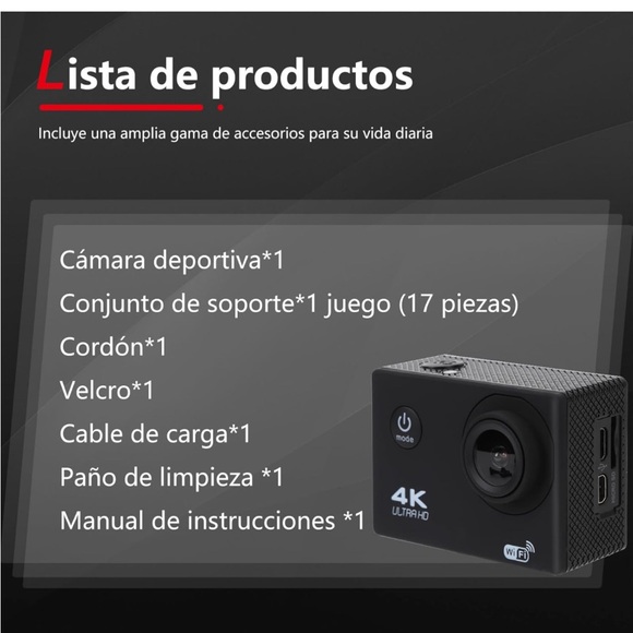 Action camera with 4K resolution - Picture 6 of 9